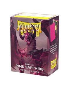 100 Fundas Dragon Shield - Matte Sparkles Pink Shapphire